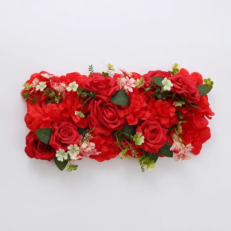 décoration murale couronne fleurs artificielles classique intérieur anniversaire mariage vert rose blanc