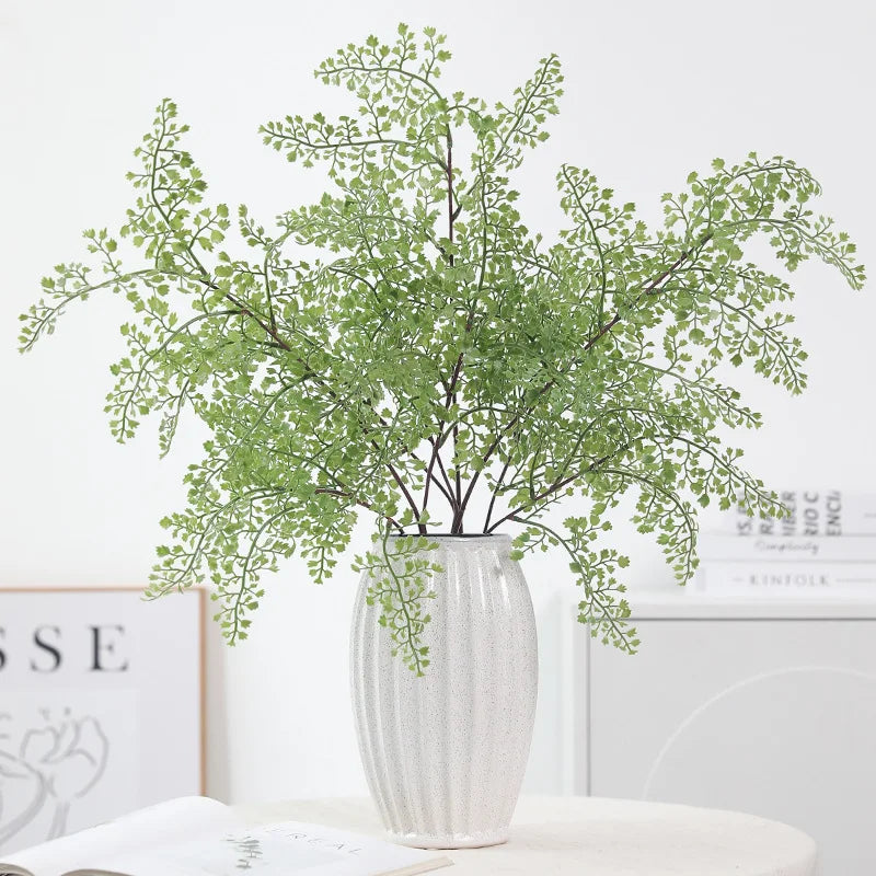 bouquet artificiel feuilles vertes moderne decoration intérieure anniversaire exposition branche plastique 39cm