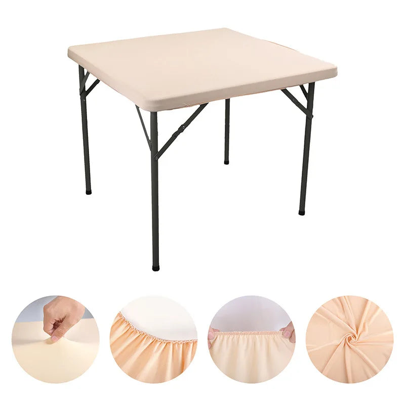couvre table carré élastique noir rouge vert bleu rose violet blanc uni moderne festif