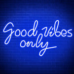 néon lumineux Good Vibes Only moderne rose bleu texte cœur réglable USB chambre coucher