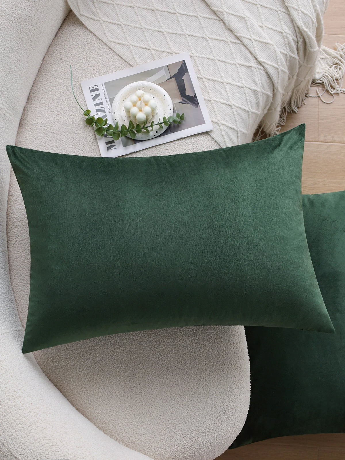 housse coussin velours doux jaune moderne 50x70cm décoration maison canapé voiture