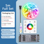 ruban led cob rgbic 24v multicolore 480 diodes 50000h moderne adhésif télécommande