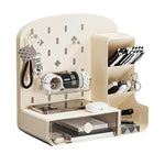 organisateur moderne boîte rangement perforée tiroir transparent accessoires scolaires cosmétiques verte rouge blanche