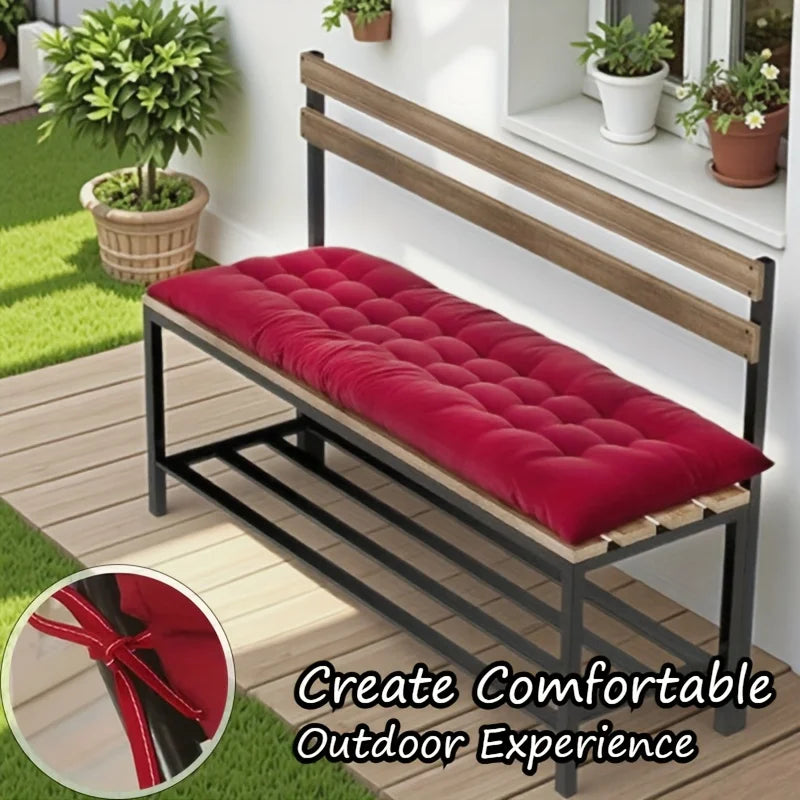 coussins banc extérieurs solides sangles taille moyenne couleur rouge gris marron moderne