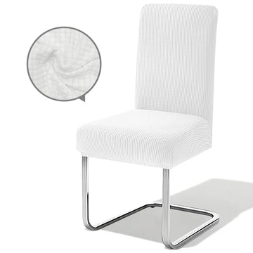 housse chaise extensible jacquard beige clair fauteuil moderne salle manger