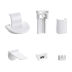 clips rideau blanc modernes 36 pièces accessoires volets plastique fixations