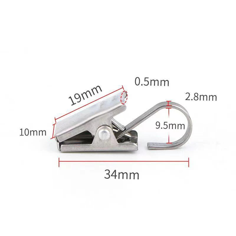 pinces rideau argentées modernes clips acier inoxydable utilisation multiple décoration intérieureextérieur