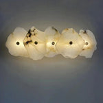 applique murale led marbre naturel moderne minimaliste fixee mur blanc gris