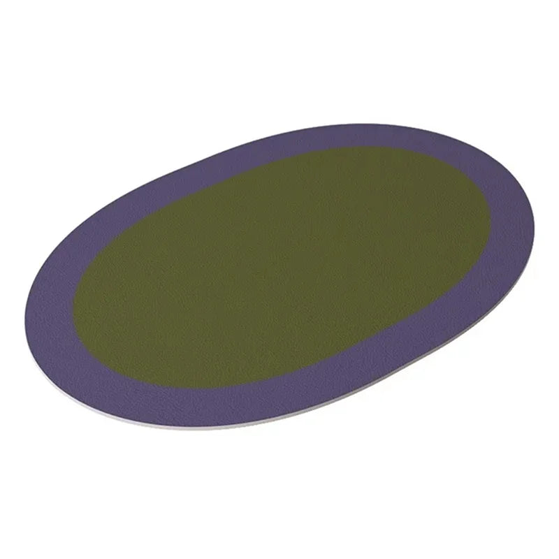 tapis table moderne vert clair bleu clair violet marron cuir texturé adhésif respectueux environnement