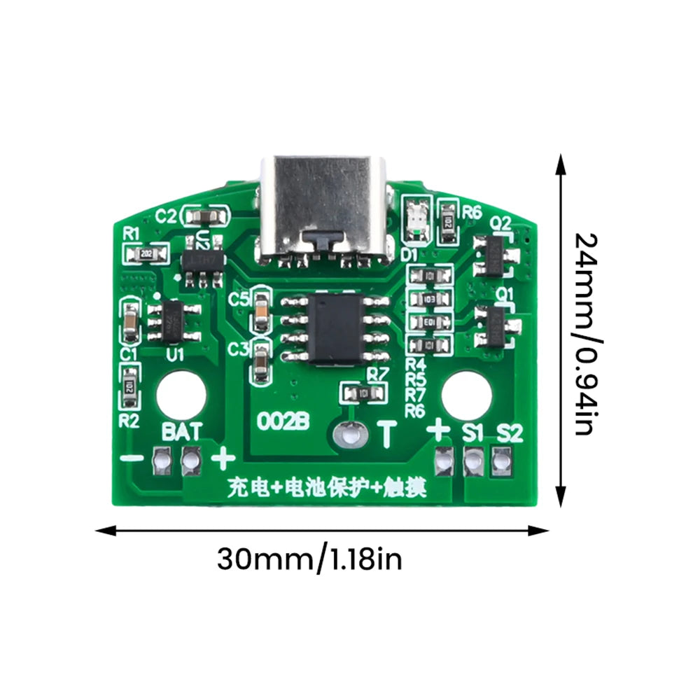 module contrôle lampe table 8W LED tactile vitesses vert circuit imprimé composants électroniques USB