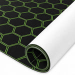 tapis sol mousse eva hexagon noir vert moderne antidérapant adhésif camping surf