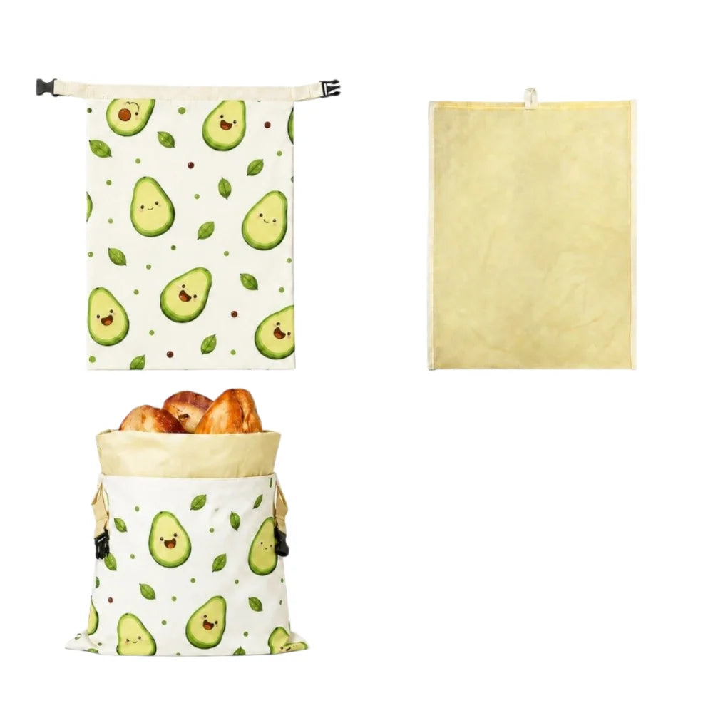 sac rangement multi usages tissu motifs floraux moderne beige jaune vert blanc boucle zip