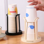 porte gobelets rangement gobelets papier moderne motifs graphiques base cannelée