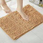tapis bain acrylique antidérapant solide moderne doux couleur beige rose gris marron bleuclair