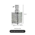 distributeur savon liquide transparent texture ondulée moderne salle bain cuisine rechargeable pump bouchon