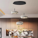 suspension lumineuse moderne transparente reliefs câbles suspendus 90 260V flux lumineux 249 2000