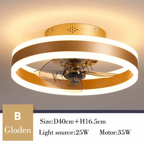 ventilateur lampe led télécommande moderne cristaux noir élégant eyelets circulaire