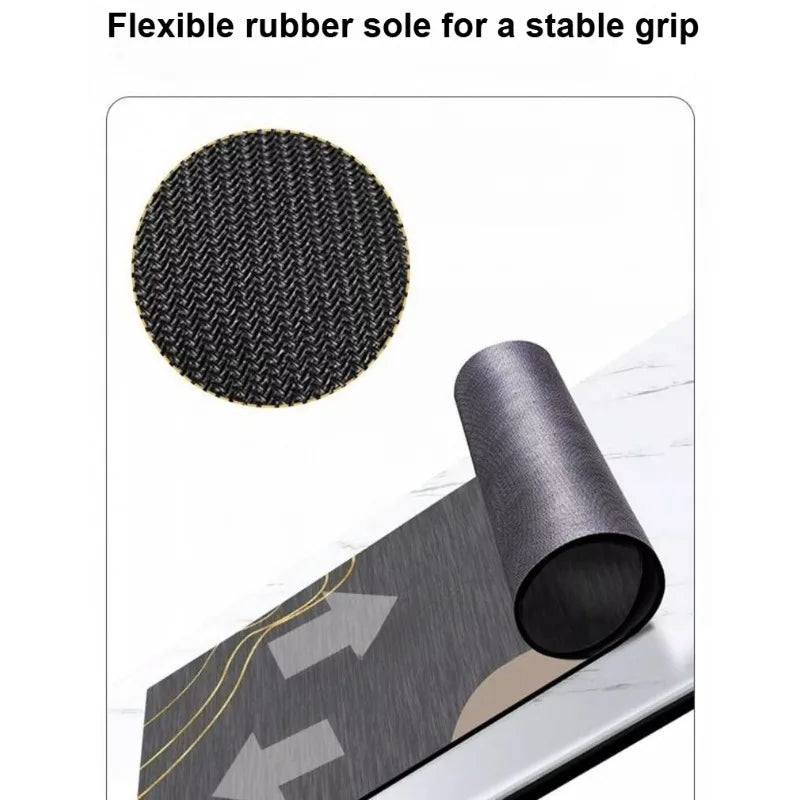 tapis sol gris moderne absorbant rapide salle bain mat uni doux 50x80cm