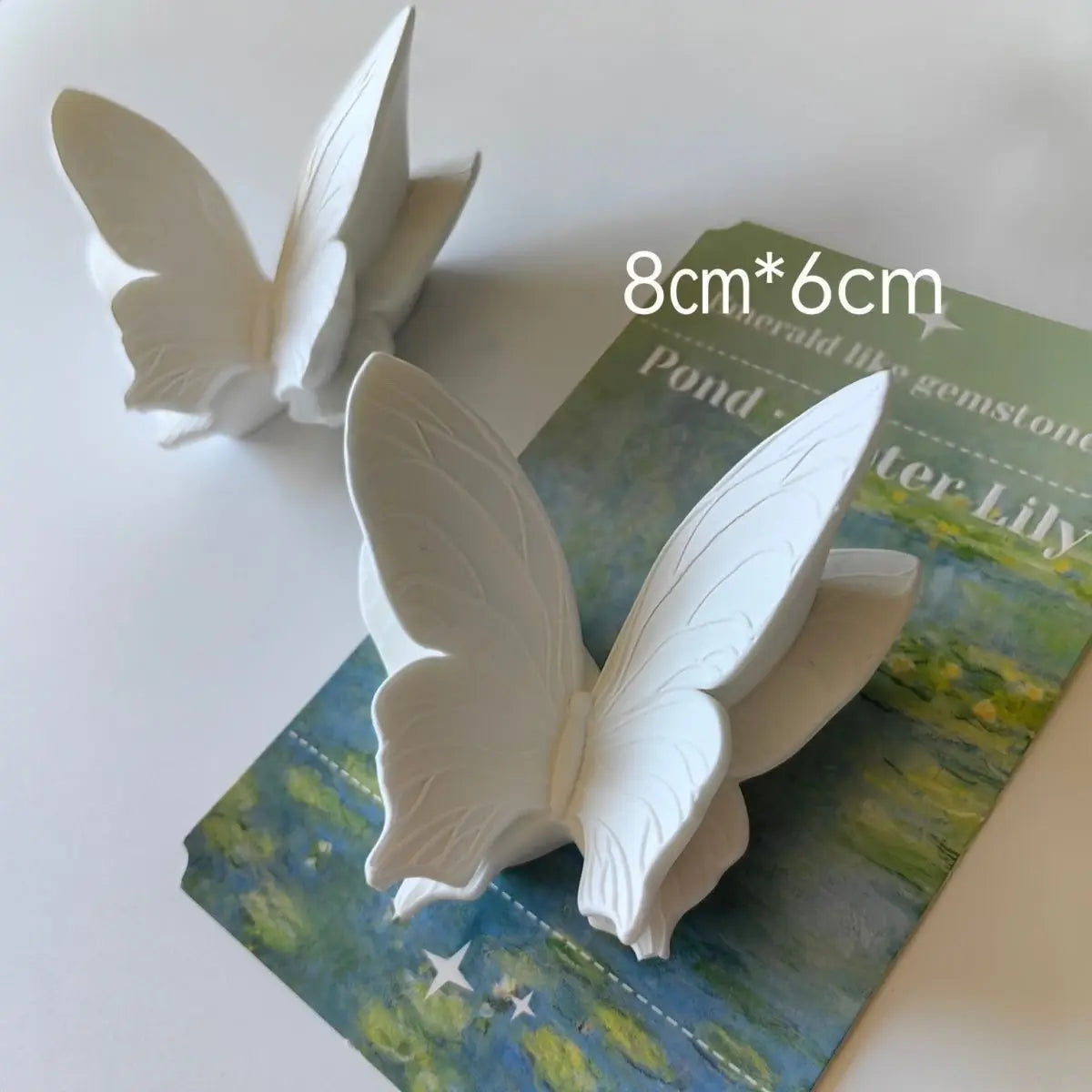décoration murale papillon blanc relief 3d moderne adhésif plâtre minimaliste fixe maison