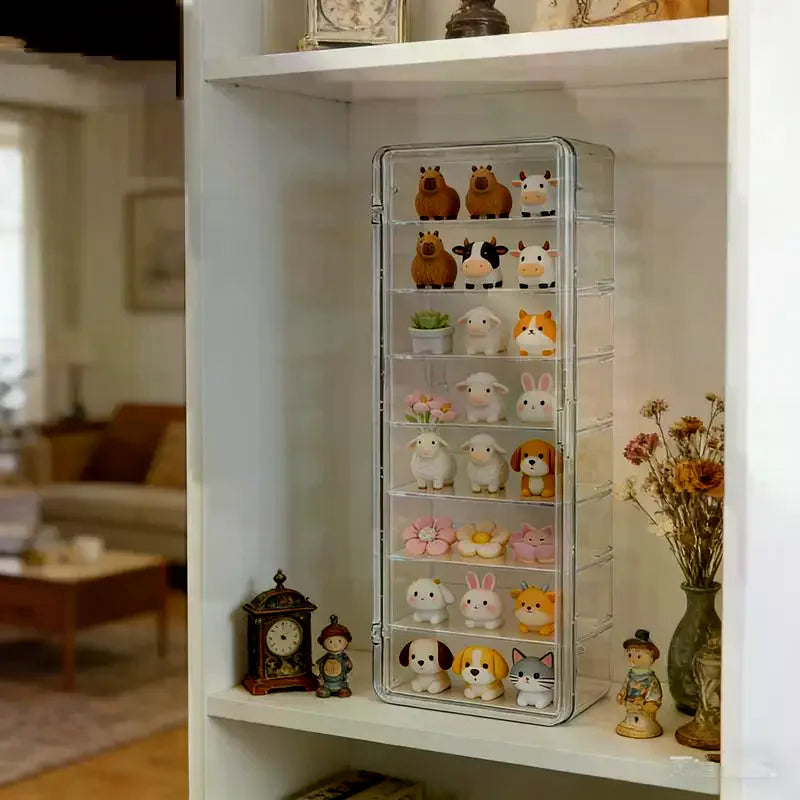 présentoir transparent multi niveaux figurines animaux décoration moderne organisateur bijoux accessoires