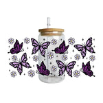 autocollants papillons fleurs tasse imperméable adhésif floral transparent amerique bricolage