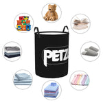 panier linge pliable polyester noir blanc logo petzl utilitaire décontracté chambre cuisine jouet livre.storage