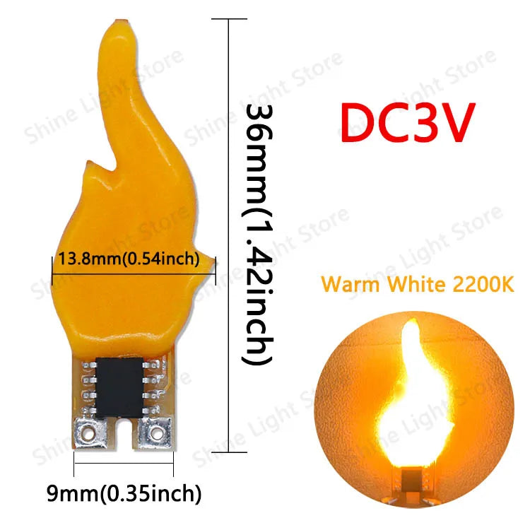 lampe led flamme forme stylisée orange moderne 2200k décoration fête camping maison