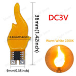 lampe led flamme forme stylisée orange moderne 2200k décoration fête camping maison