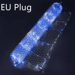 guirlande lumineuse bleu doré étoiles moderne adhésif connecteurs 10m 5m événements anniversaires fêtes noël