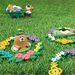 figurines animales jardin cartoon décoration extérieure adhésif verte blanche noire rouge bleue