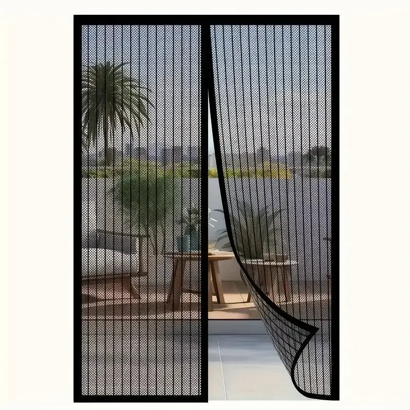 rideau moustiquaire noir maille fine 100cm 210cm moderne porte protection anti moustiques