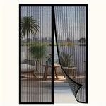 rideau moustiquaire noir maille fine 100cm 210cm moderne porte protection anti moustiques