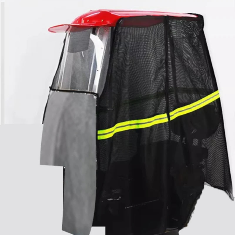 rideau pluie transparent noir rouge vert scooter protection moderne utilitaire tringles cordes