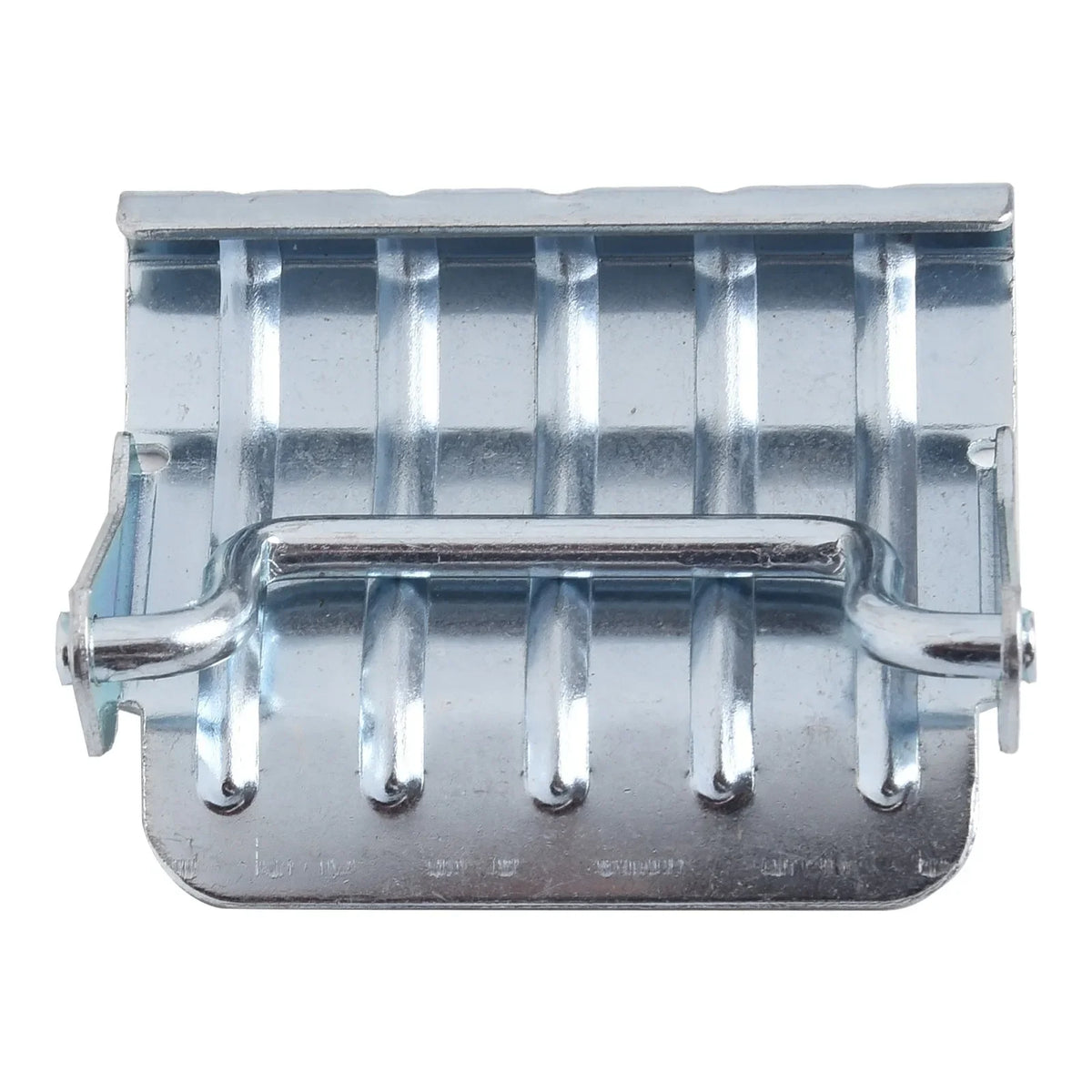 boucle sangle métallique argentée industrielle fixée trou traversant utilitaire