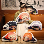 coussins anime personnages gojo itadori fushigoro kawaii blanc rouge noir voyage lit