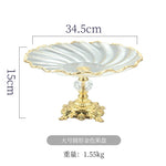 support fruits or noir rayures dorées classique baroque fourchette couteau hauteur 13cm
