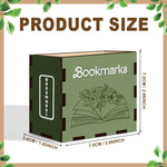 rangement bois marque pages décoratif literaire dessins fleurs livres ouverts