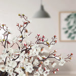 décoration extérieure branche artificielle soie fleurs blanc rose printemps nature minimaliste fête mariage