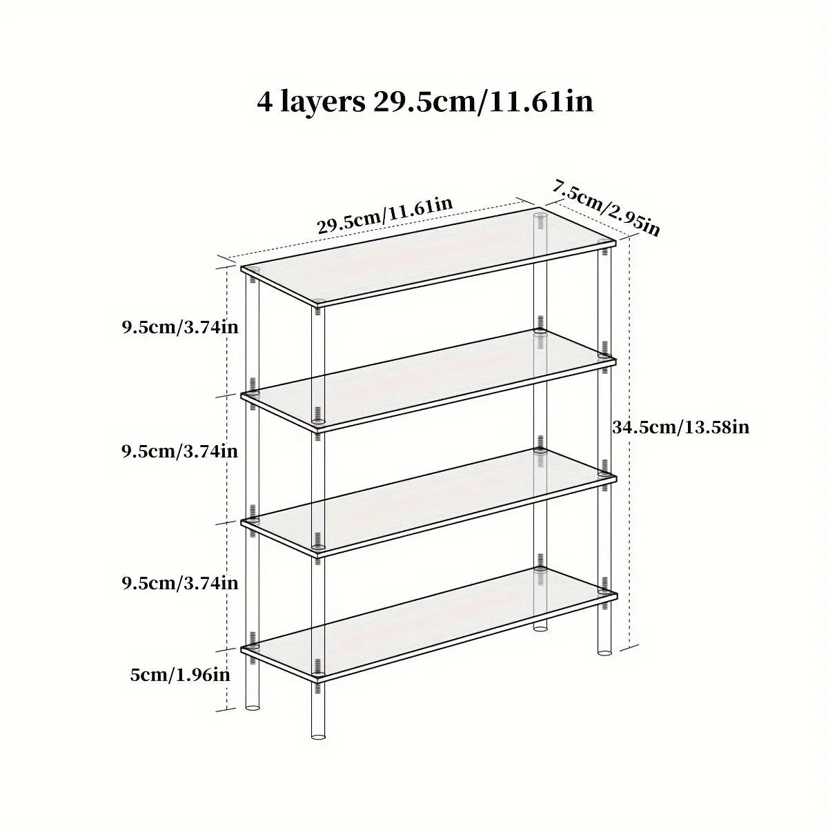 présentoir transparent acrylique support rangement vis fixations moderne cupcakes figurines