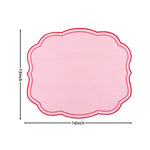 serviette table coton brodée bordure ondulée moderne décoration banquet mariage