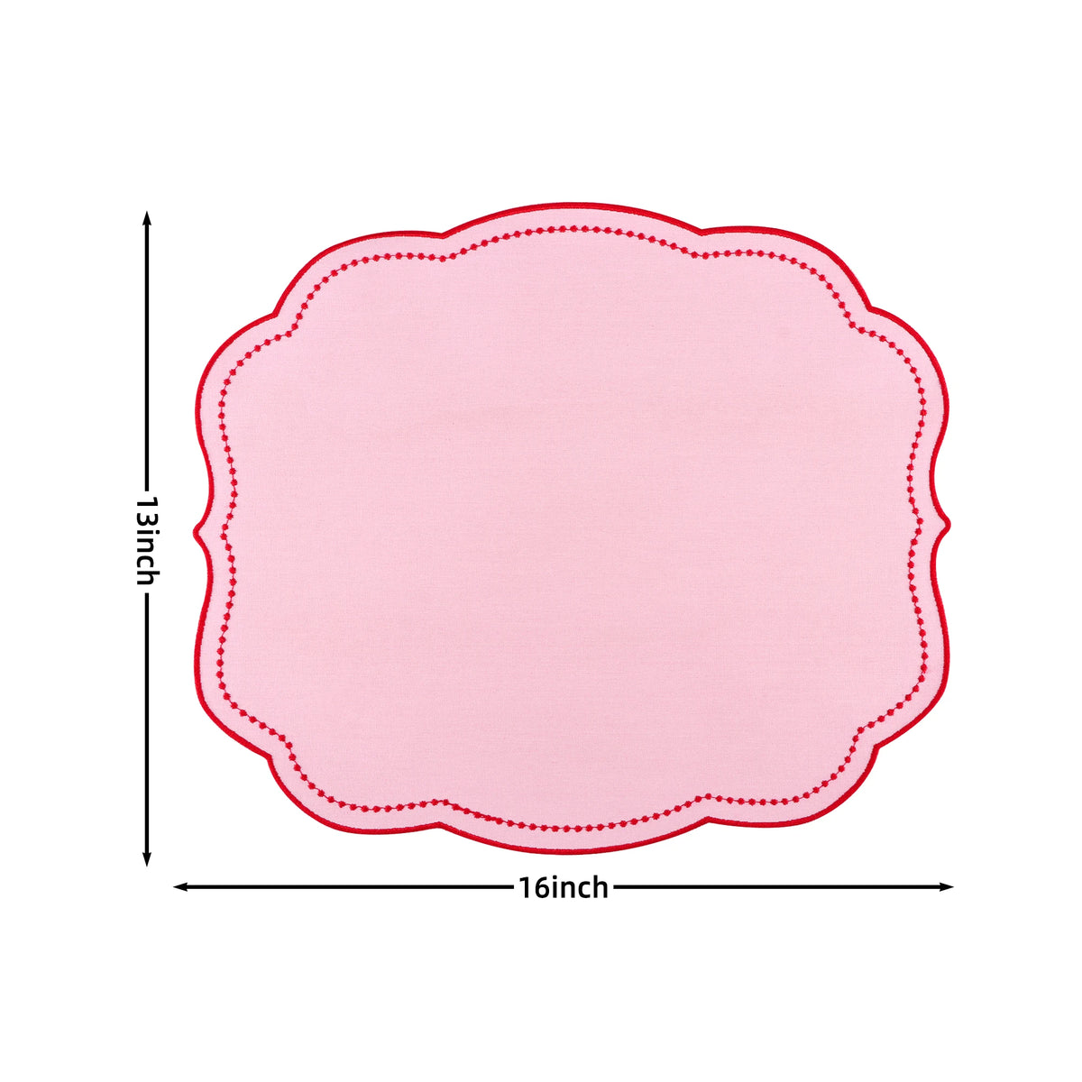 serviette table coton brodée bordure ondulée moderne décoration banquet mariage