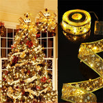 ruban lumineux étoiles motifs floraux blanc doré multicolore adhésif vacances décoration noël nouvel an