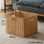 panier rangement rotin marron clair rustique salle bain salon