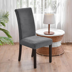 housses chaise velours gris moderne adhésif protection polyester élasthanne chaise banquet mariage plage fauteuil