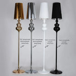 lampe sol moderne métal doré blanc salon chambre éclairage led intérieur élégant