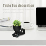cache pot céramique contemporain noir pots fleurs succulentes drainage maison