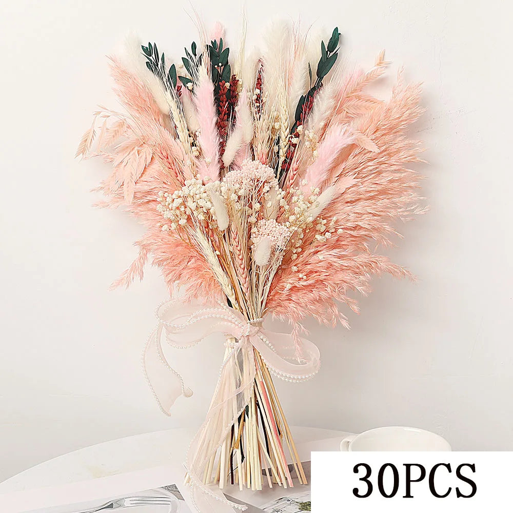 décoration boho chic bouquet séché fleurs naturelles intérieur mariage anniversaire fêtes nhà