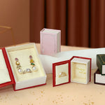 boîtes bijoux velours doré rose verte rouge classique vintage réutilisable respectueux environnement