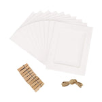 cadres photo papier kraft 10 pièces clips bois décoration murale classique rustique farmhouse chambre