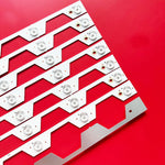 éclairage industriel led carte électronique blanc imprimée symboles électriques opaques circuit imprimé